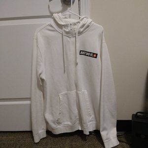Men's White Nike Hoodie-size XL